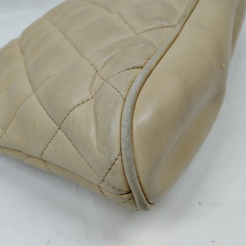 Chanel Beige Lamb Skin Bag